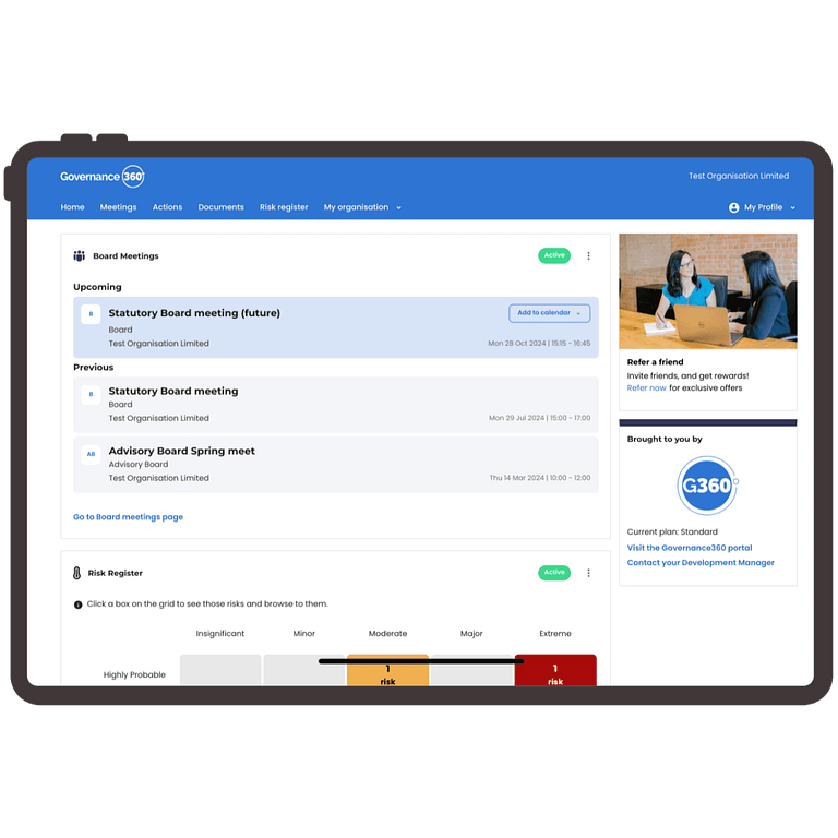 Board portal by Governance360