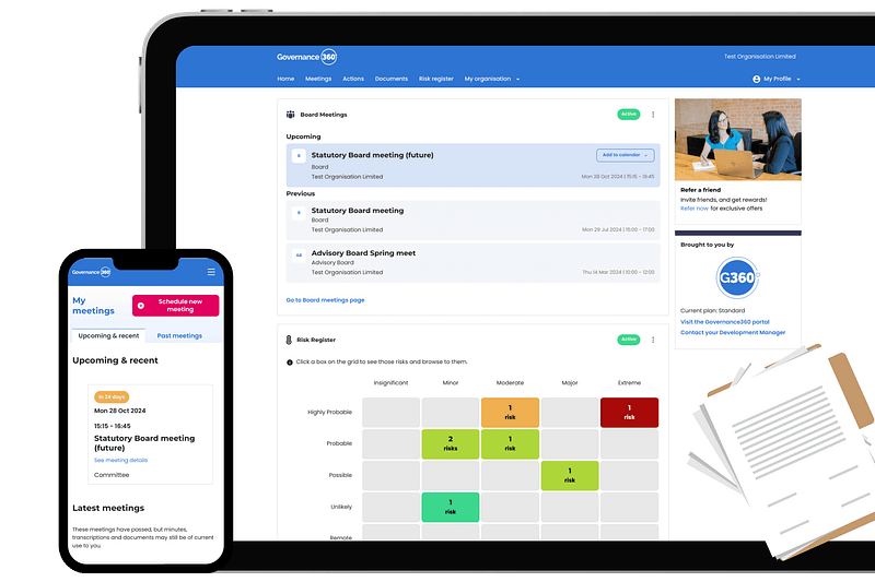 Governance360 board portal for smaller organisations Board Portal
