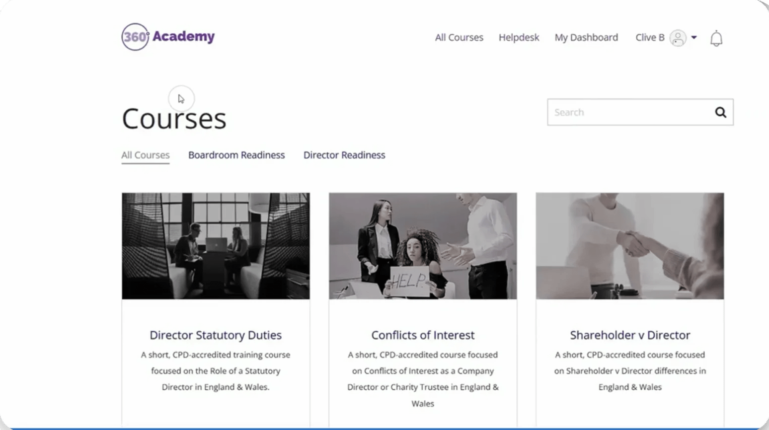 director academy dashboard